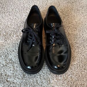 EUC- All Saints Glossy Black Men's Oxfords